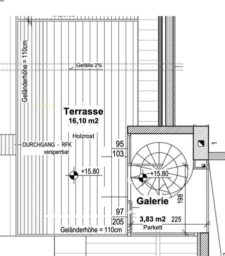 Plan OG, Terrasse