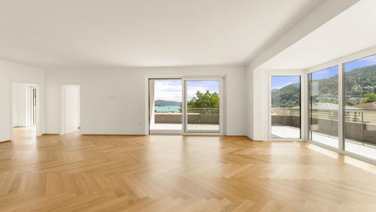 Wohnraum Penthouse blau