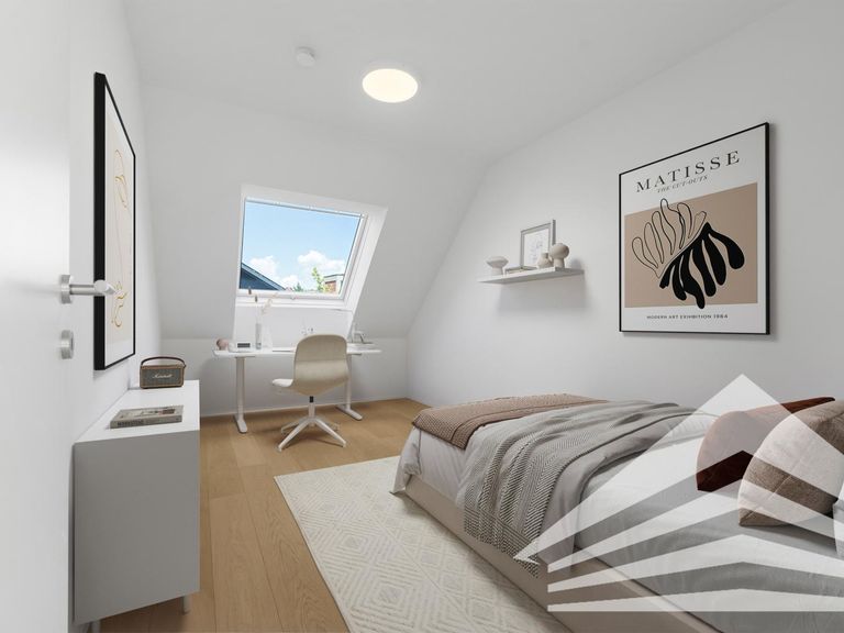 Zimmer 1 mit Möblierungsvorschlag