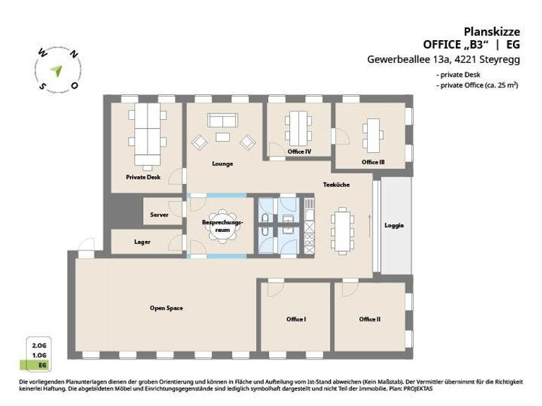 Planskizze Office B3