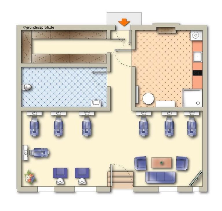 Grundrissplan Möbliert