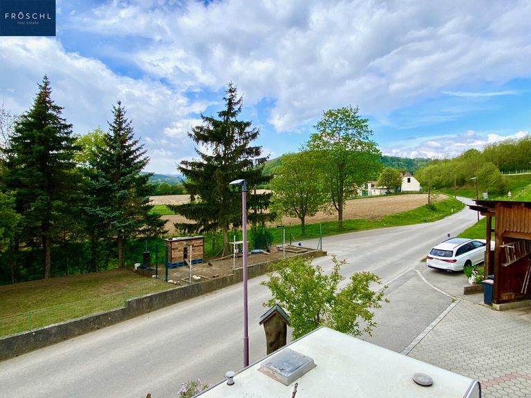 Aussicht von der Terrasse Richtung St. Melk