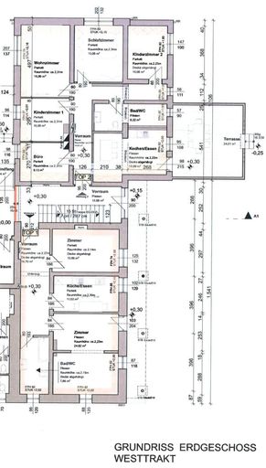 Grundriss Erdgeschoss Westtrakt