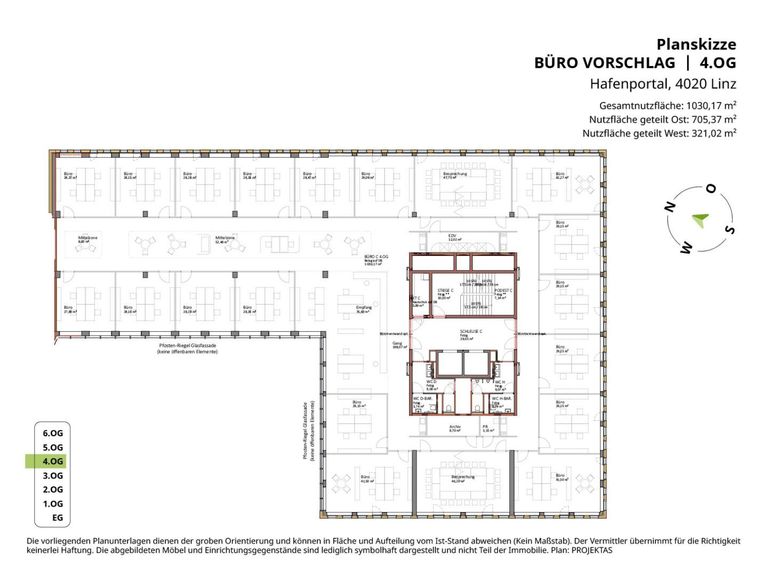 Planskizze Büro 4.OG Vorschlag