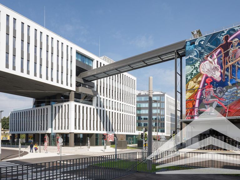 Ansicht Bauteil B mit Mural