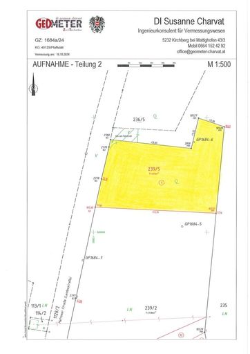 Lageplan mit Markierung