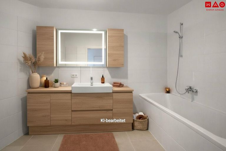 Möblierungsvorschlag Badezimmer KI generiert