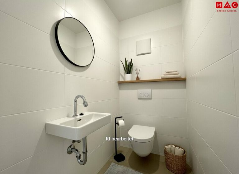 WC mit Handwaschbecken KI-generiert