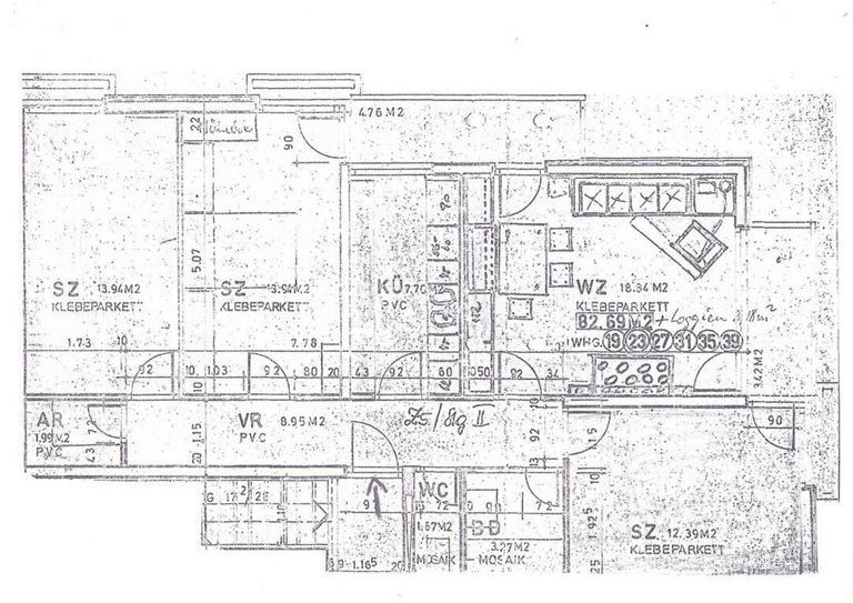 Plan - Familienfreundliche 4 Zimmer Wohnung mit Balkon Kauf Parsch Salzburg