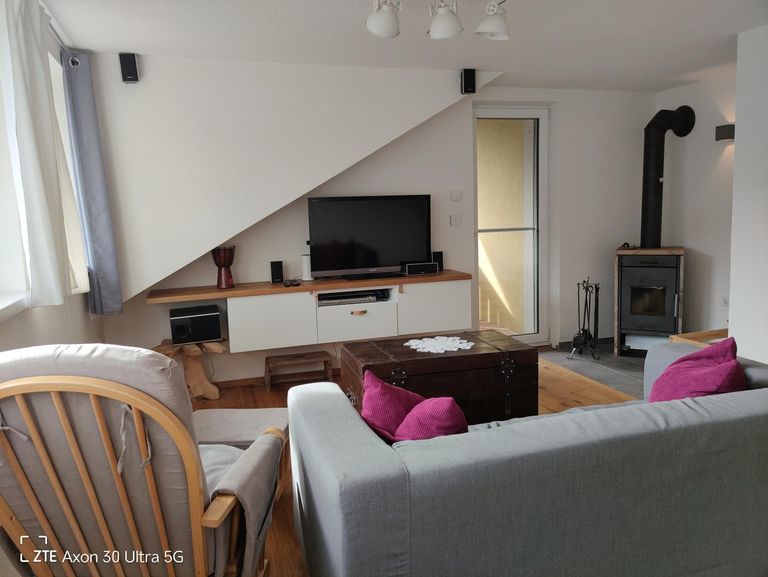 Wohnzimmer mit Kaminofen