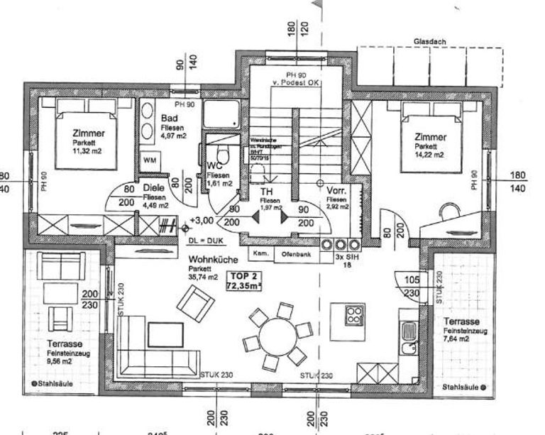 Grundriss Top 2 Obergeschoss