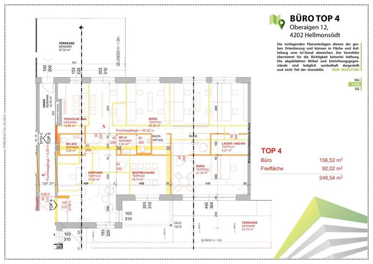 Planskizze Büro Top 4