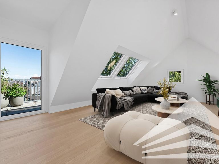 Wohnzimmer DG1 mit Möblierungsvorschlag