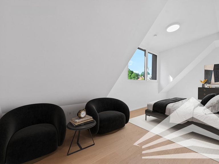 Schlafzimmer OG mit Möblierungsvorschlag