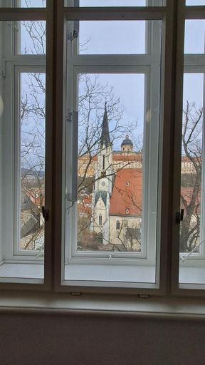 Blick auf Kirche und Stift Melk hofseitig
