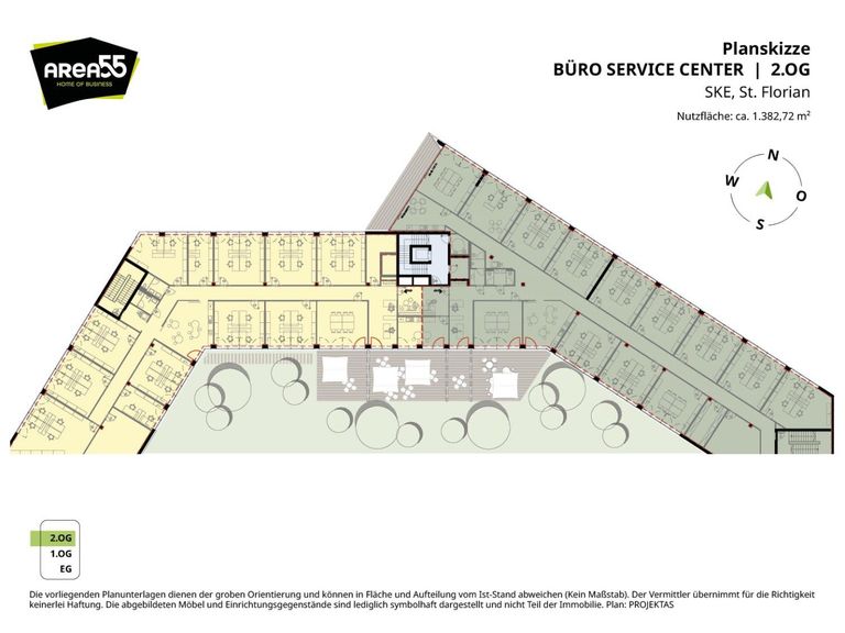 Planungsvorschlag Bürofläche 2.OG