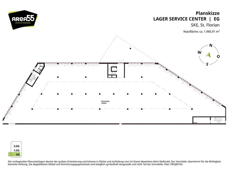 Planskizze Lagerfläche EG