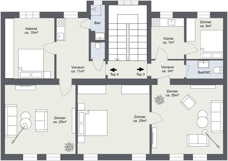 Obergeschoss - 2D Floor Plan