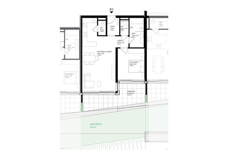 Grundriss - Floor Plan - Top B03