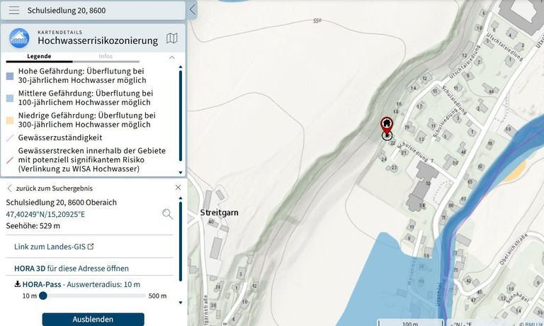 keine Hochwasserzone