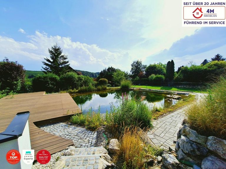 Badeteich und Steg 2 - Blick Richtung Südwesten