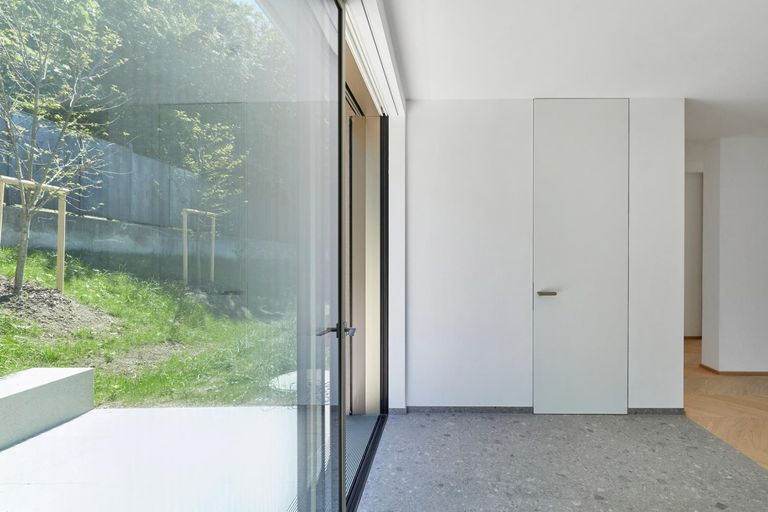 Eingangsbereich mit rückseitiger Terrasse & Garten