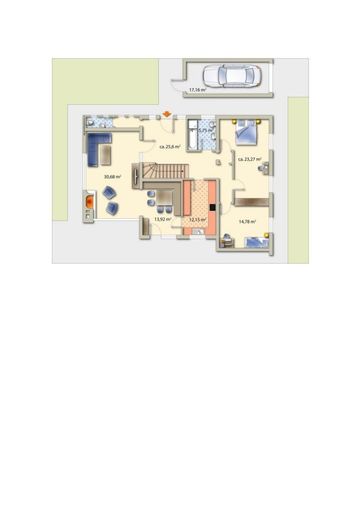 Plan Erdgeschoß möbliert