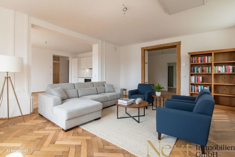 Wohnzimmer - KI möbliert