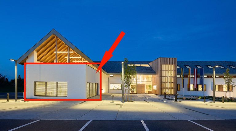 Ansicht bei Dämmerung