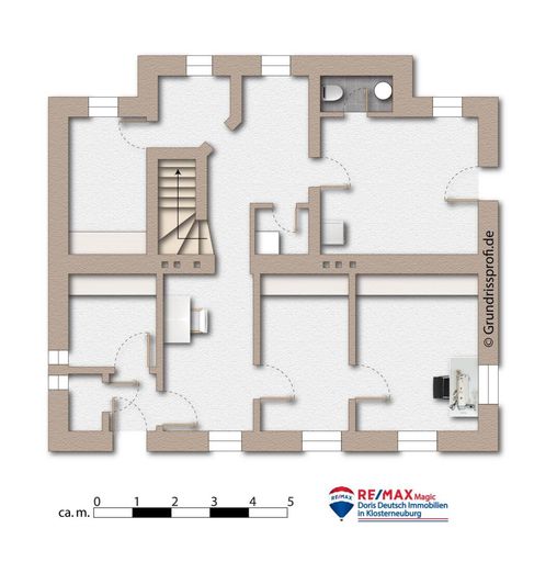 Grundriss Kellergeschoss möbliert