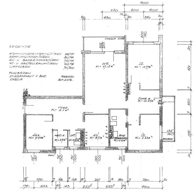 Grundriss Bestand