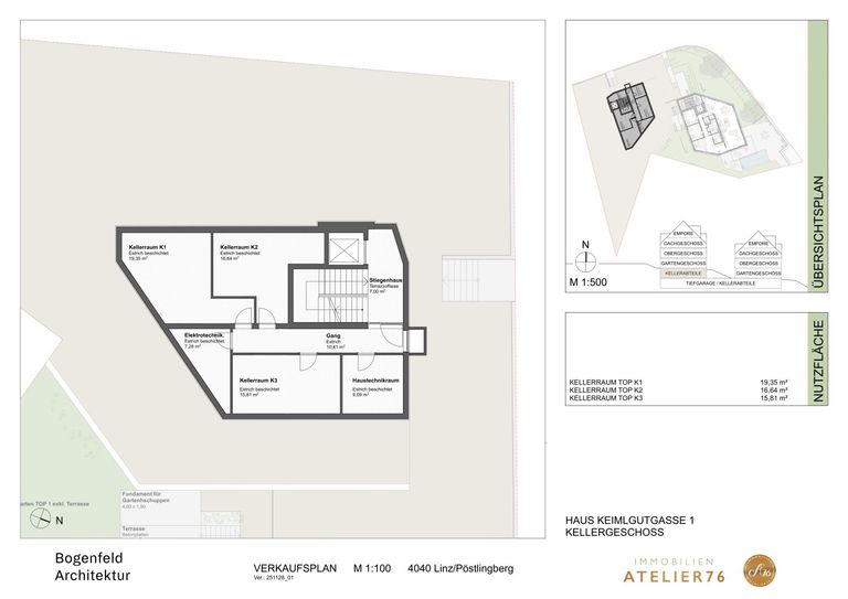 Haus K - Kellerabteile, Haustechnik