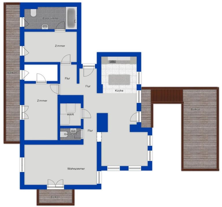 Grundriss als schematische Darstellung_unmöbliert