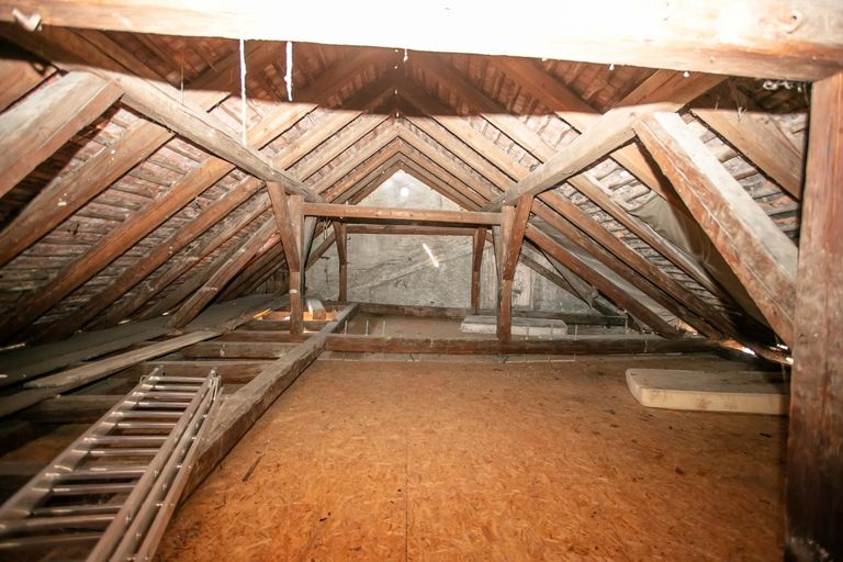 Rohdachboden hinteres Haus