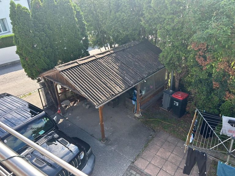 Sitzlaube von oben
