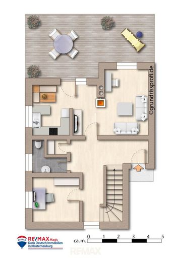 Grundriss EG möbliert