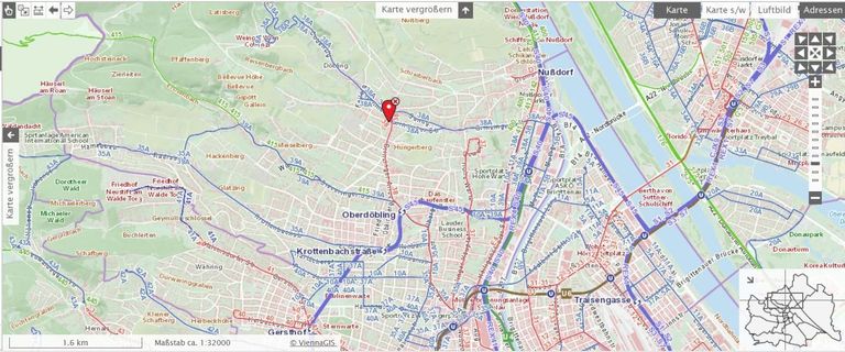 Lageplan mit Öffis