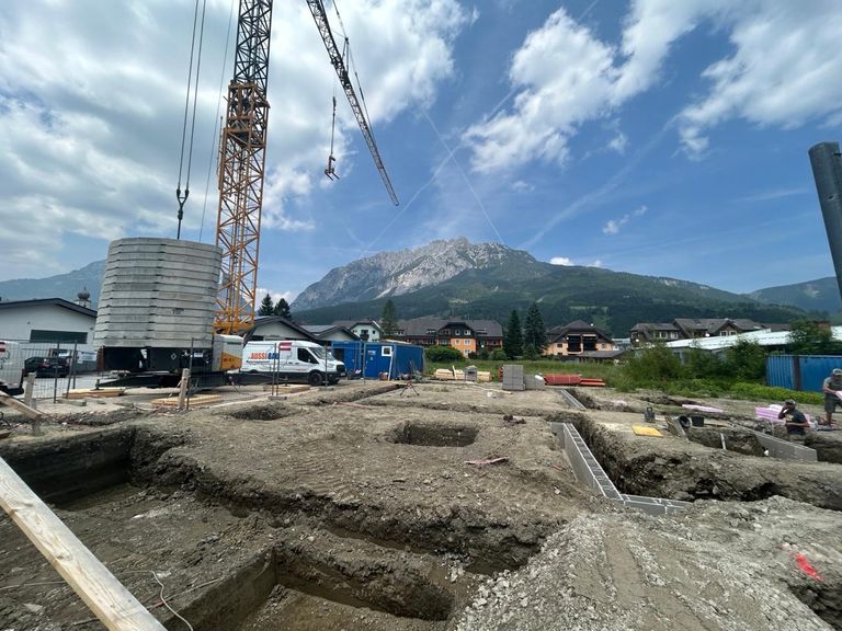 Die Baustelle hat begonnen