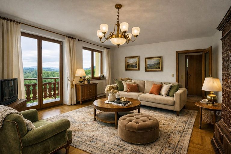 Wohnzimmer-KI Visualisierung