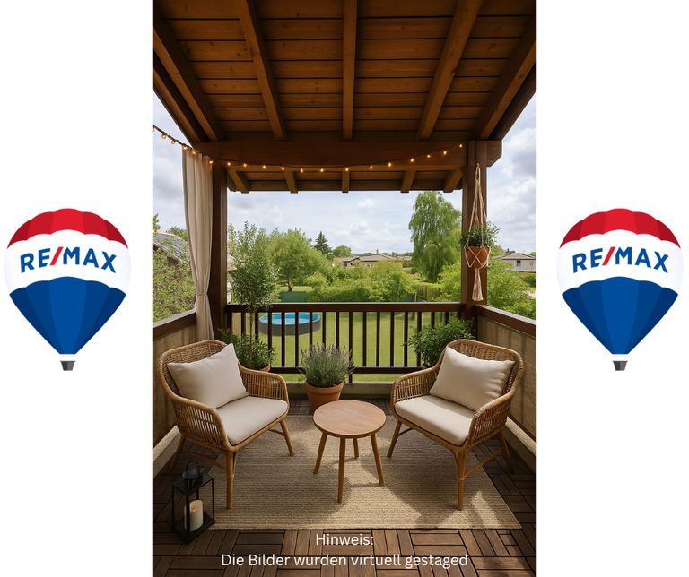 Titelbild - Loggia mit Blick Süd-Ost 1. OG