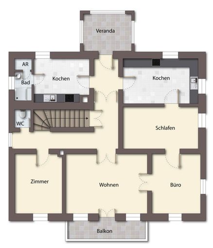OG als schematische Darstellung unmöbliert