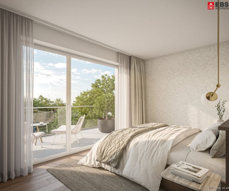 Schlafzimmer mit Zugang Balkon
