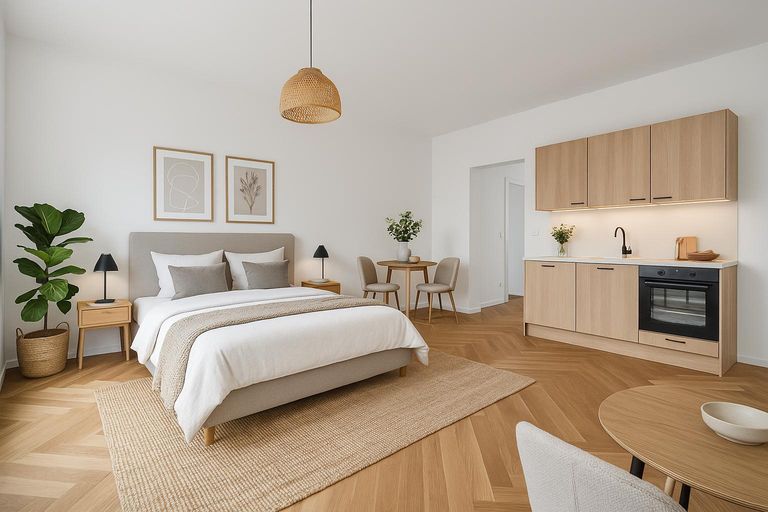 KI generiert - Einrichtungsvorschlag Wohnküche