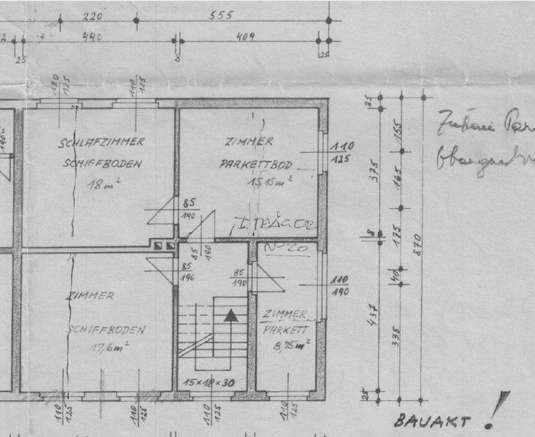 Grundrissplan 1. Stock