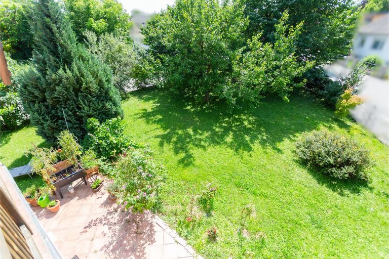 Blick vom OG in den Garten