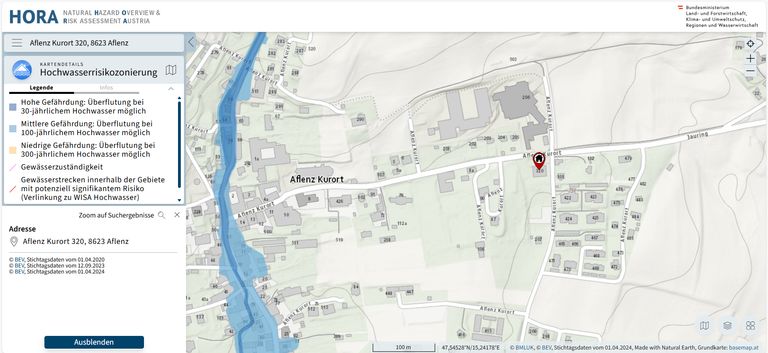 3812-313 Hochwasserrisikozone