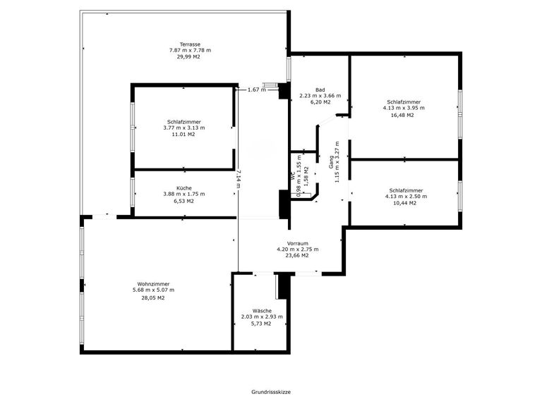 Skizze Grundrissplan