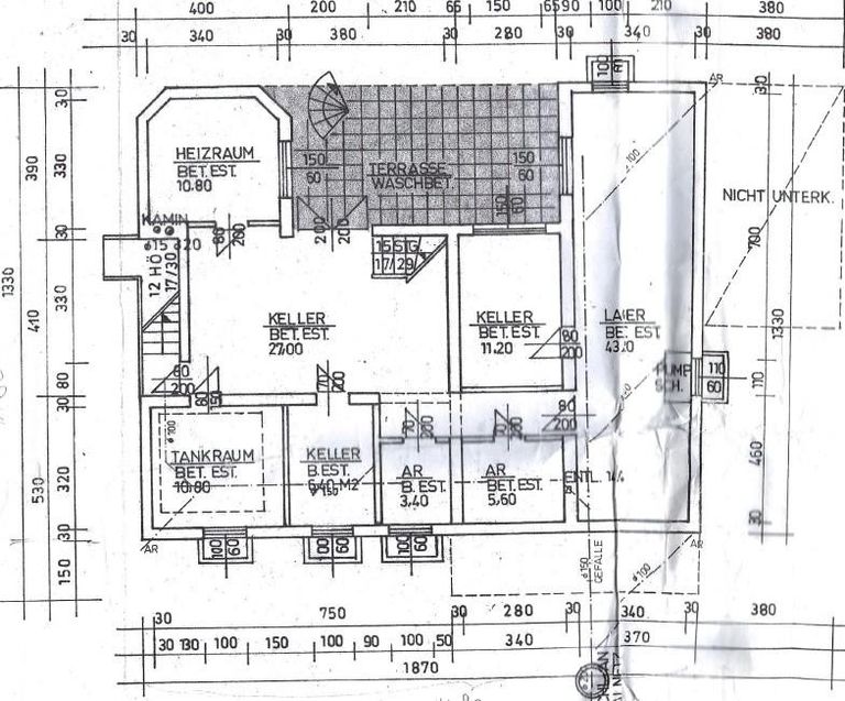 Grundriss Kellergeschoß