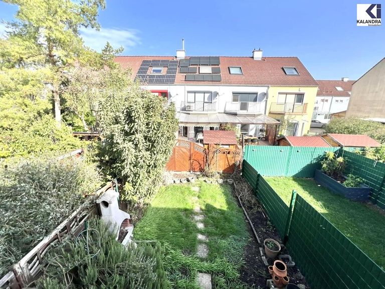 Balkonblick zum Garten