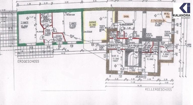 Grundriss Erdgeschoß & Keller